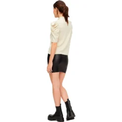 Pieces New Shiny High Waist Skirt -Bloomora Shop pieces new shiny high waist skirt 1