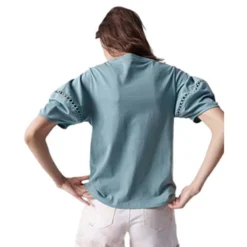 Bloomora Shop -Bloomora Shop salsa jeans branding pearls short sleeve t shirt 1