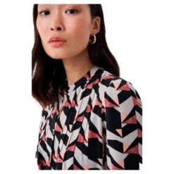 Print Shirt Long Sleeve Midi Dress 9 Print Shirt Long Sleeve Midi Dress -Bloomora Shop salsa jeans print shirt long sleeve midi dress 2