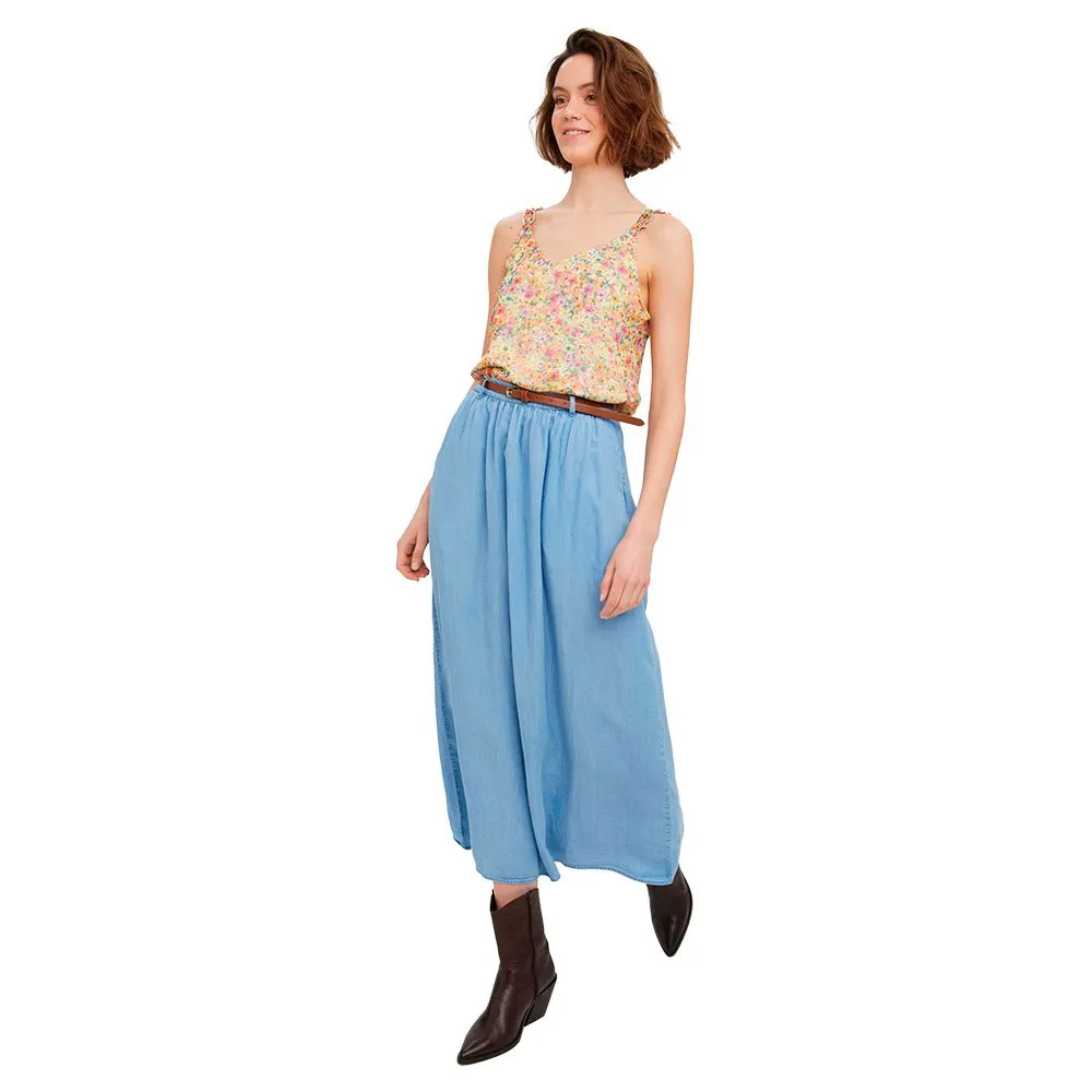 Vero Moda Lina Ankle Belt High Waist Long Skirt 8 Vero Moda Lina Ankle Belt High Waist Long Skirt - Image 6