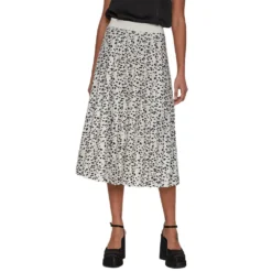 Vila Nitban Print Midi Skirt