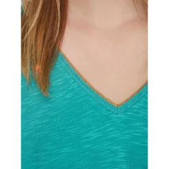 Vila Noel Lurex Short Sleeve V Neck T-Shirt -Bloomora Shop vila noel lurex short sleeve v neck t shirt 4