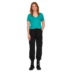 Vila Noel Lurex Short Sleeve V Neck T-Shirt -Bloomora Shop vila noel lurex short sleeve v neck t shirt 5