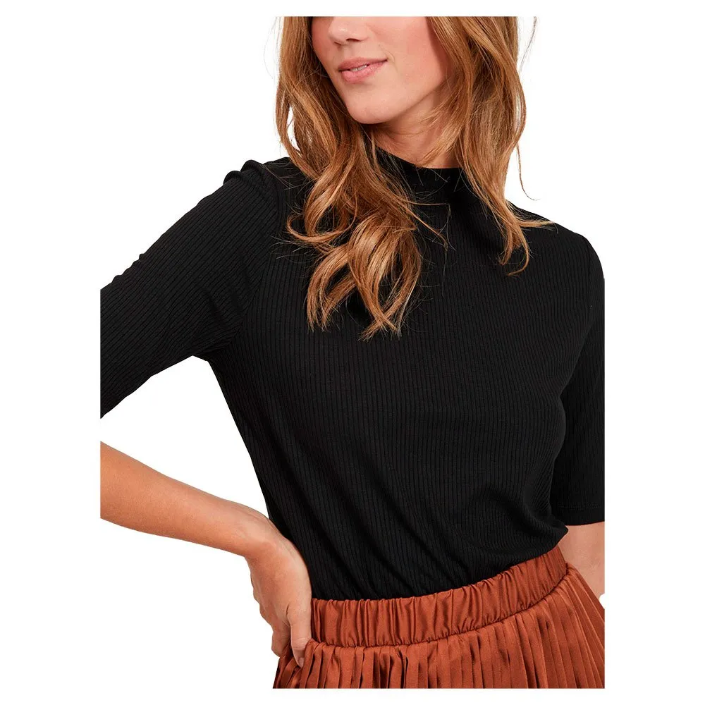 Vila Solitta 2/4 Sleeves Rib Flunnel Neck T-Shirt 8 Vila Solitta 2/4 Sleeves Rib Flunnel Neck T-Shirt - Image 6